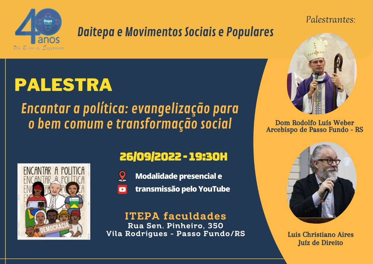 Encantar a política: evangelização para o bem comum e transformação Social