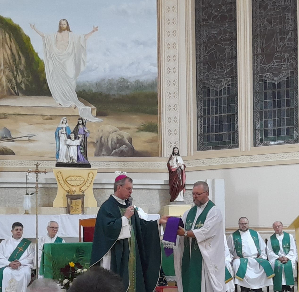 Paróquia Sagrada Família de David Canabarro, acolhe padre Luiz Alberto Signor como novo pároco.